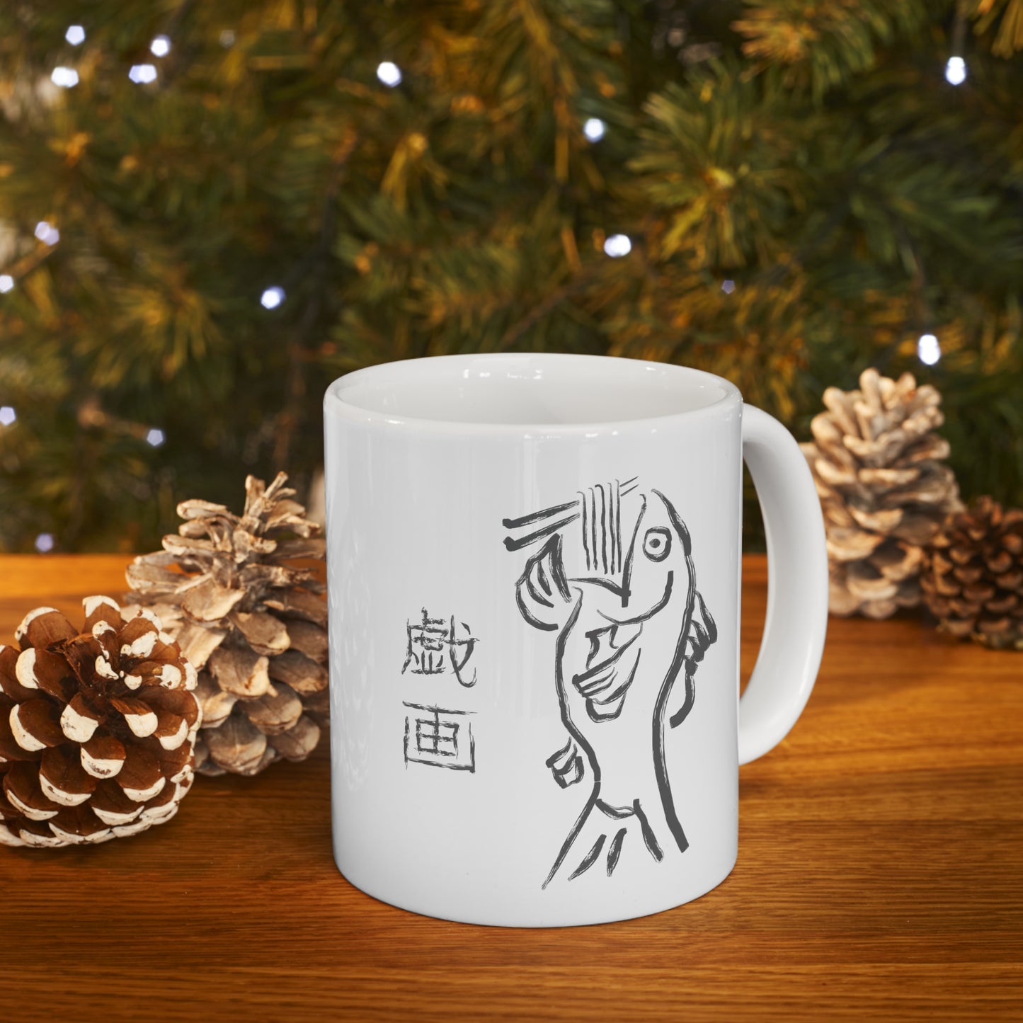 Ramen Fish Ceramic Mug 11oz Double Side