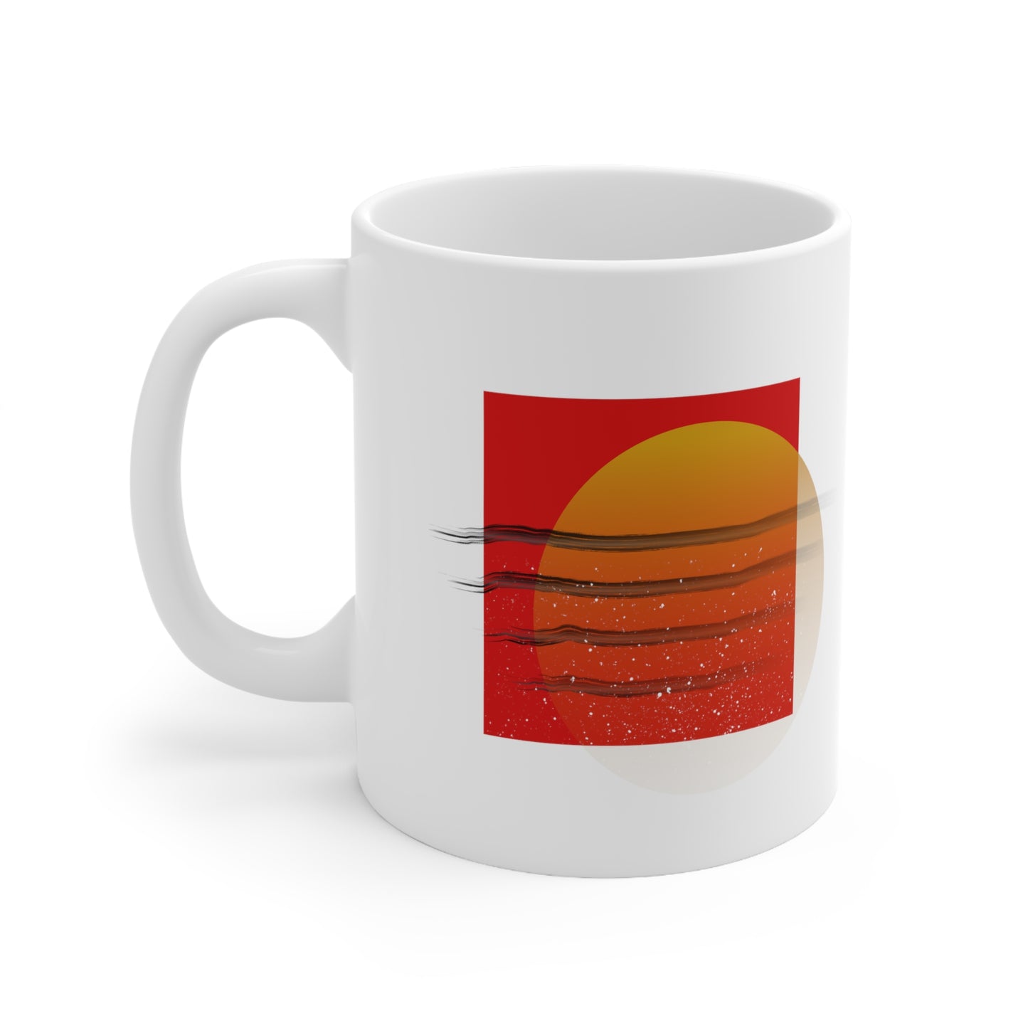 Abstract Sun Ceramic Mug 11oz Double Side